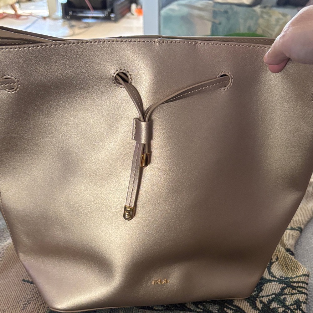 Lauren Ralph Lauren Metallic Gold Shoulder Bag
